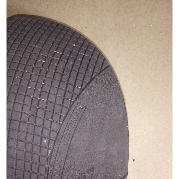 Stuart Weitzman Black Patent Wood Sandals Size 9.5 - Picture 6 of 6